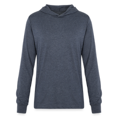 Unisex Long Sleeve Hoodie Shirt - heather navy