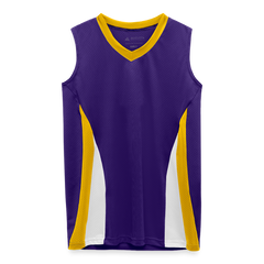 Augusta Girls' Tornado Jersey - purple/gold/white