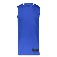Adult Step-Back Basketball Jersey - royal/white