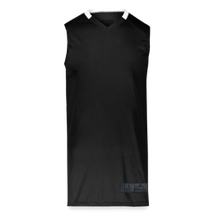 Adult Step-Back Basketball Jersey - black/white