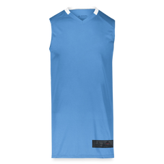 Adult Step-Back Basketball Jersey - columbia blue/white