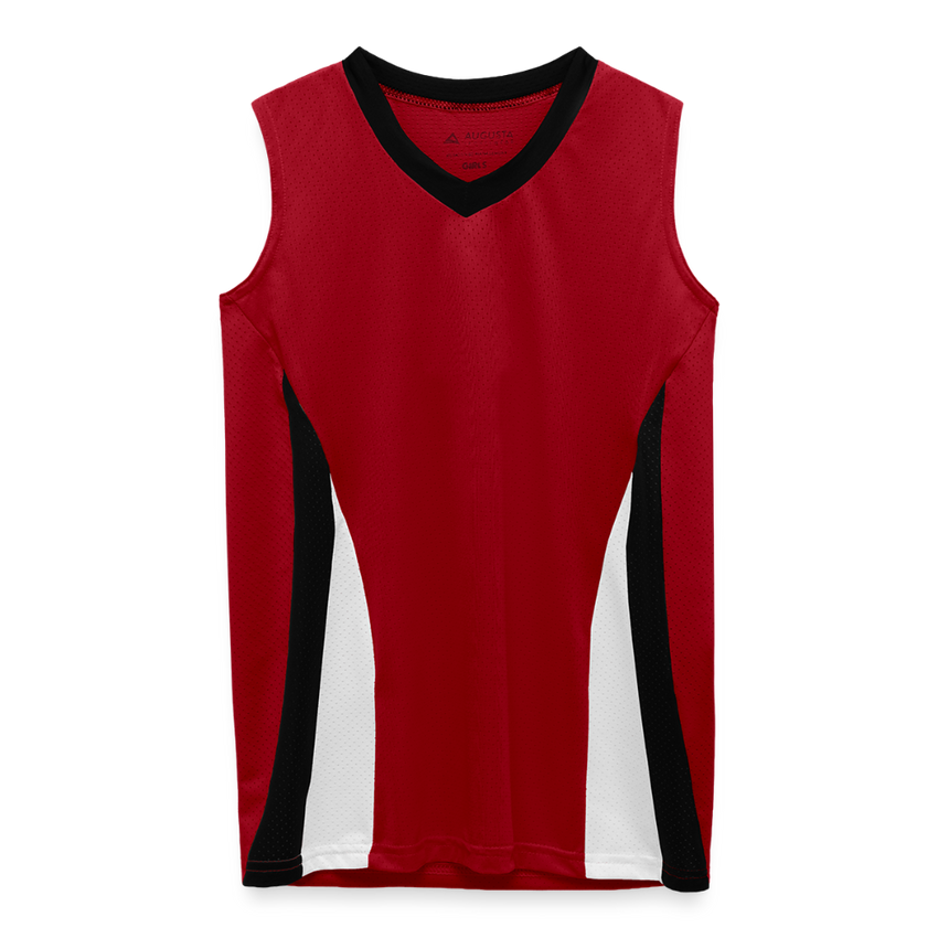 Augusta Girls' Tornado Jersey - red/black/white