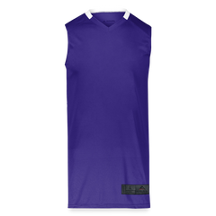 Adult Step-Back Basketball Jersey - purple/white