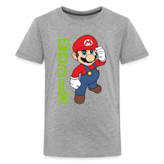 Kids' Premium T-Shirt-mario - heather gray