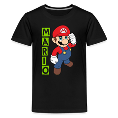 Kids' Premium T-Shirt-mario - black