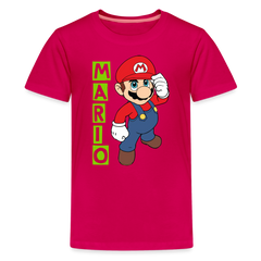 Kids' Premium T-Shirt-mario - dark pink