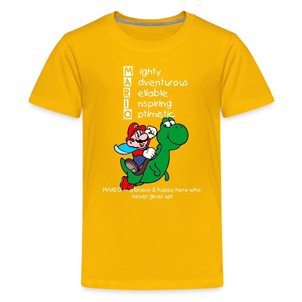 Kids' Premium T-Shirt- Mario - sun yellow