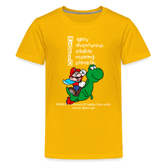 Kids' Premium T-Shirt- Mario - sun yellow