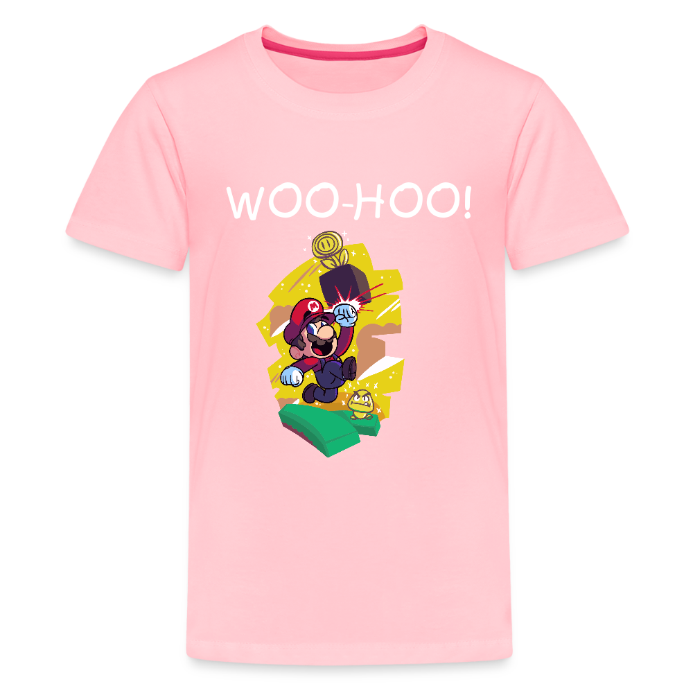 Kids' Premium T-Shirt- Mario - pink