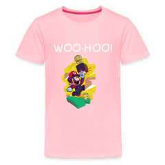Kids' Premium T-Shirt- Mario - pink