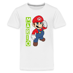 Kids' Premium T-Shirt-mario - white