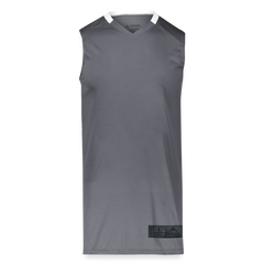 Adult Step-Back Basketball Jersey - graphite/white