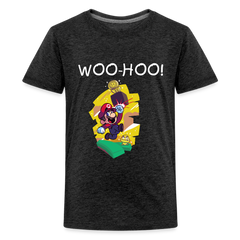 Kids' Premium T-Shirt- Mario - charcoal grey