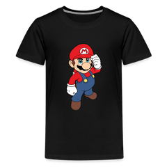 Kids' Premium T-Shirt-mario - black