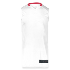 Adult Step-Back Basketball Jersey - white/red