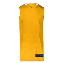 Adult Step-Back Basketball Jersey - gold/white