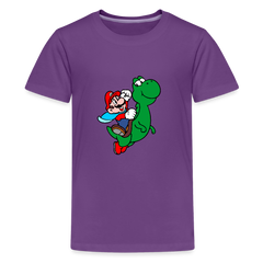 Kids' Premium T-Shirt- Mario - purple