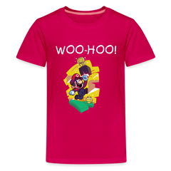 Kids' Premium T-Shirt- Mario - dark pink