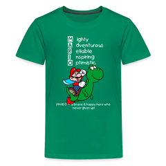 Kids' Premium T-Shirt- Mario - kelly green