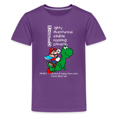Kids' Premium T-Shirt- Mario - purple