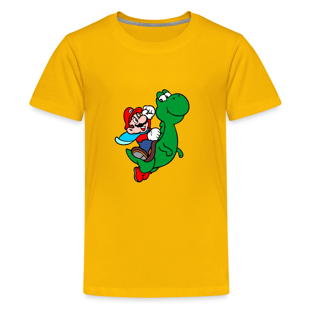 Kids' Premium T-Shirt- Mario - sun yellow