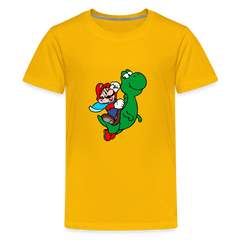Kids' Premium T-Shirt- Mario - sun yellow
