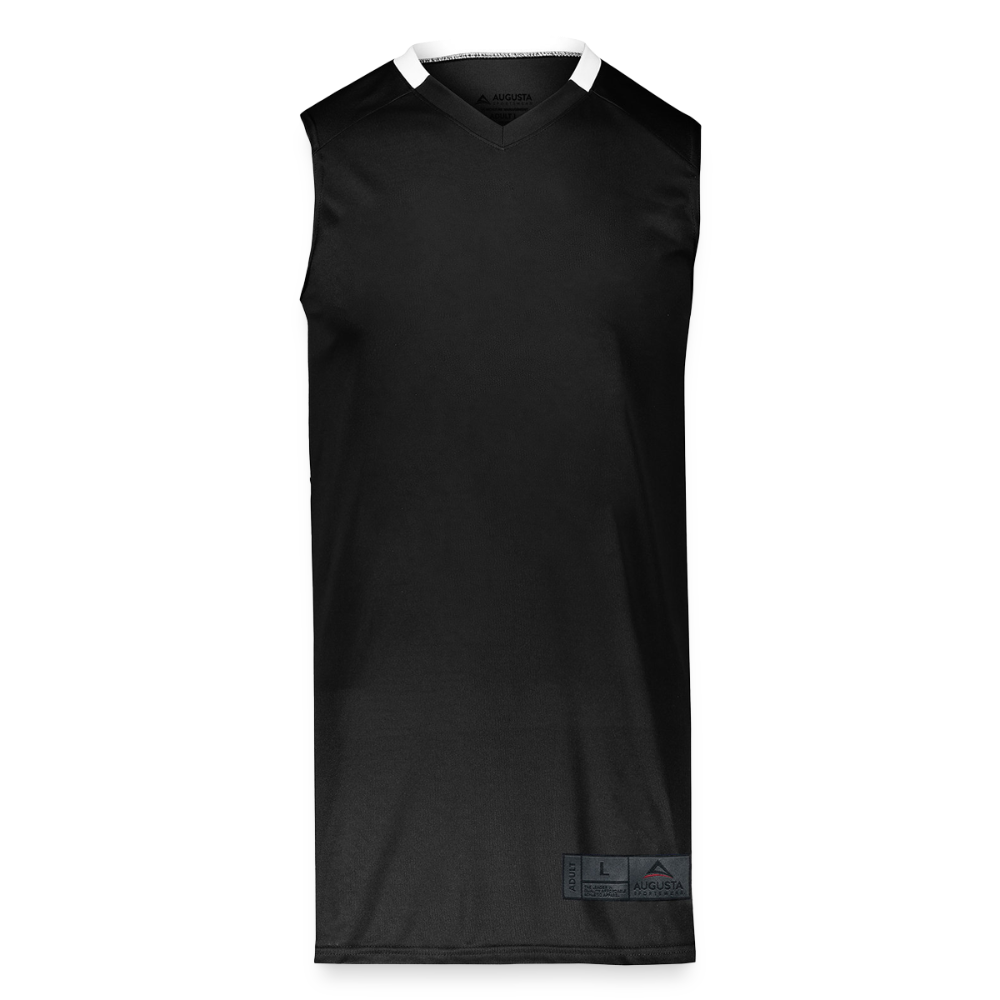 Adult Step-Back Basketball Jersey - black/white