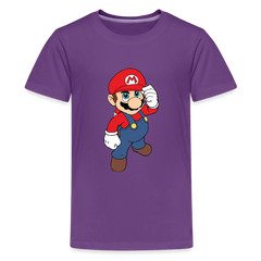 Kids' Premium T-Shirt-mario - purple
