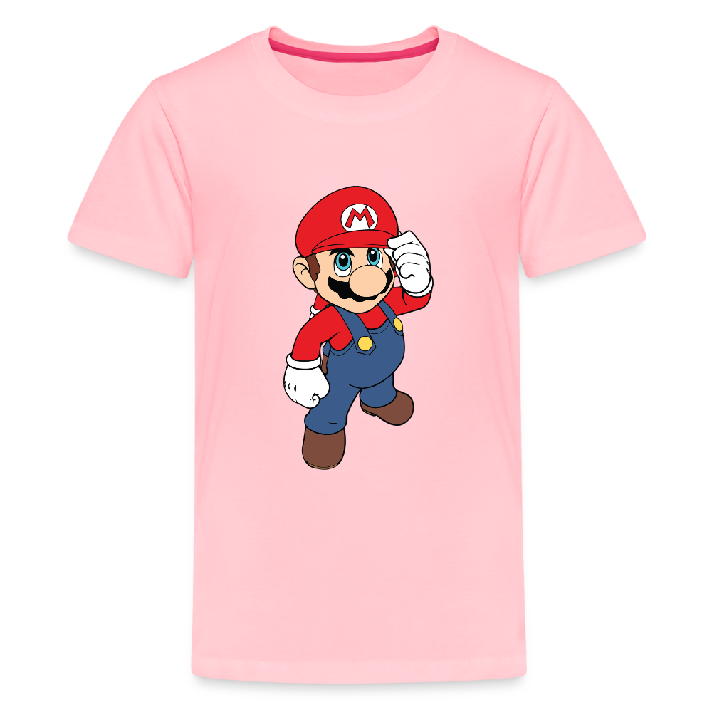 Kids' Premium T-Shirt-mario - pink