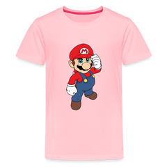 Kids' Premium T-Shirt-mario - pink