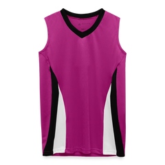 Augusta Girls' Tornado Jersey - pink/black/white 