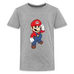 Kids' Premium T-Shirt-mario - heather gray