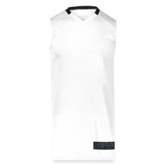Adult Step-Back Basketball Jersey - white/black
