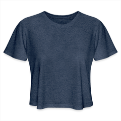 Women's Cropped T-Shirt - heather navy