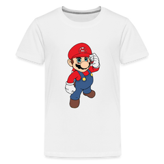 Kids' Premium T-Shirt-mario - white