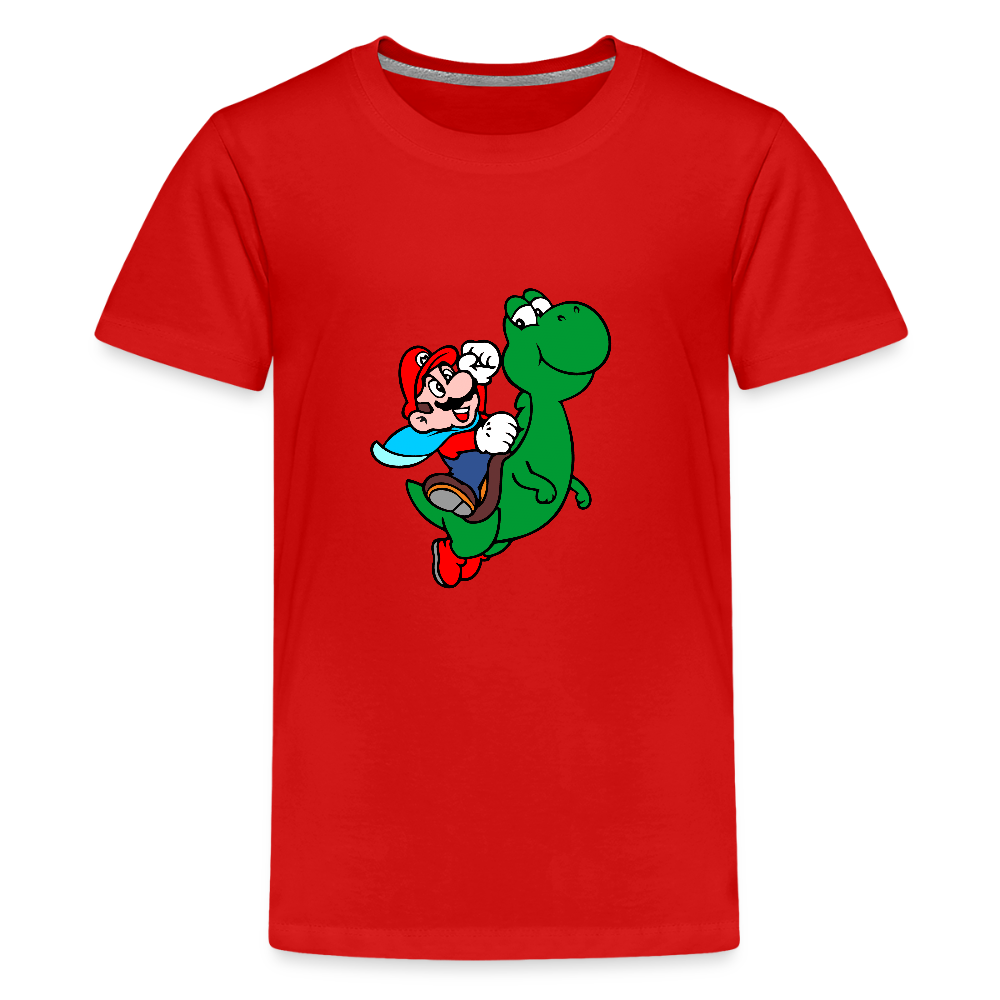 Kids' Premium T-Shirt- Mario - red