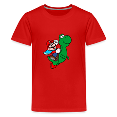 Kids' Premium T-Shirt- Mario - red