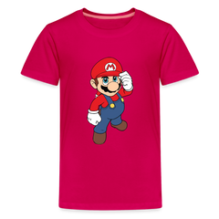Kids' Premium T-Shirt-mario - dark pink