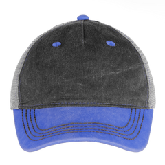 Pigment Dyed Trucker Hat - washed blue / silver