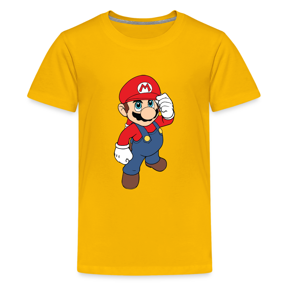 Kids' Premium T-Shirt-mario - sun yellow