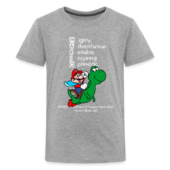 Kids' Premium T-Shirt- Mario - heather gray