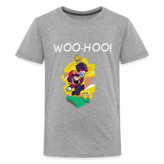 Kids' Premium T-Shirt- Mario - heather gray