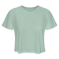 Women's Cropped T-Shirt - dusty mint blue